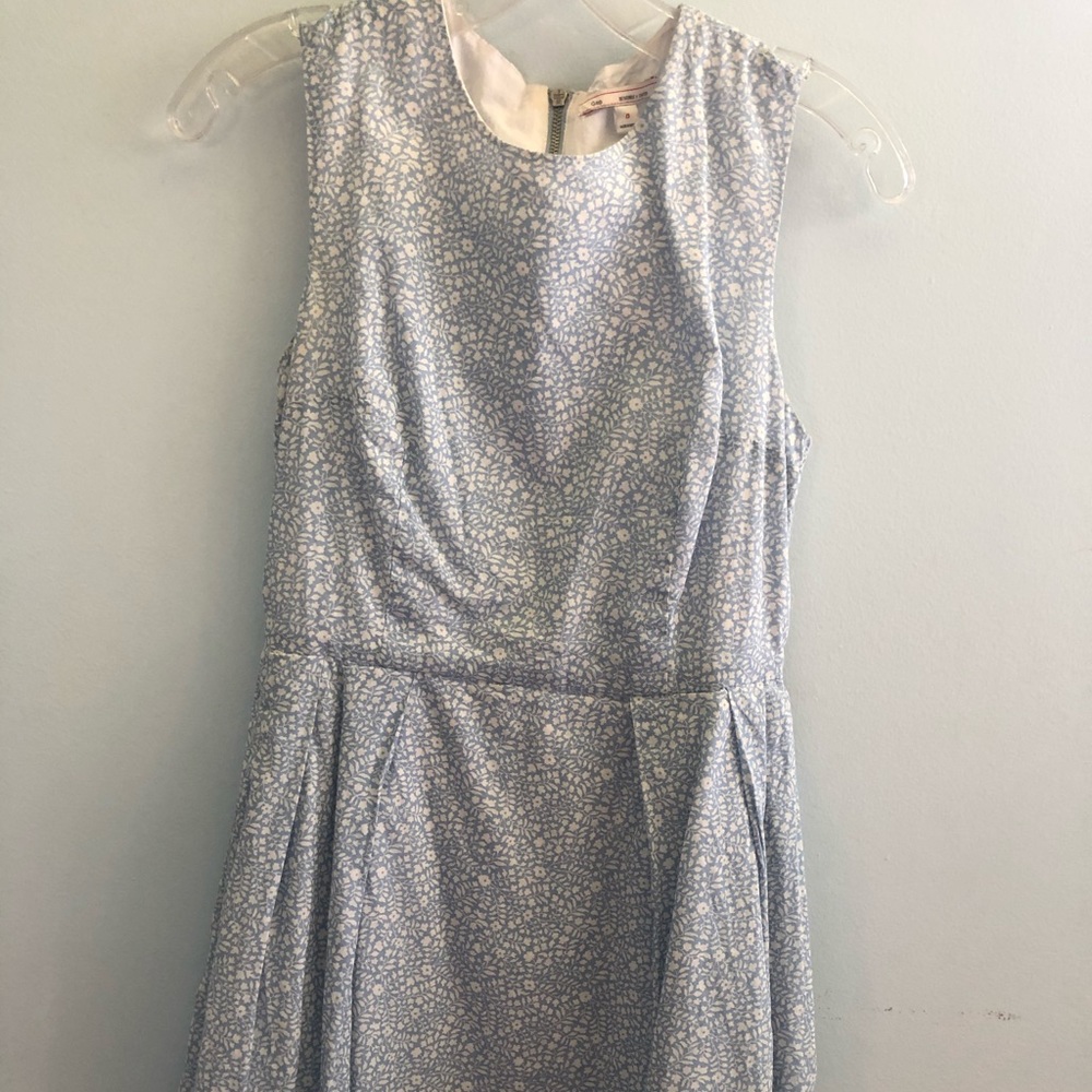blue floral dress